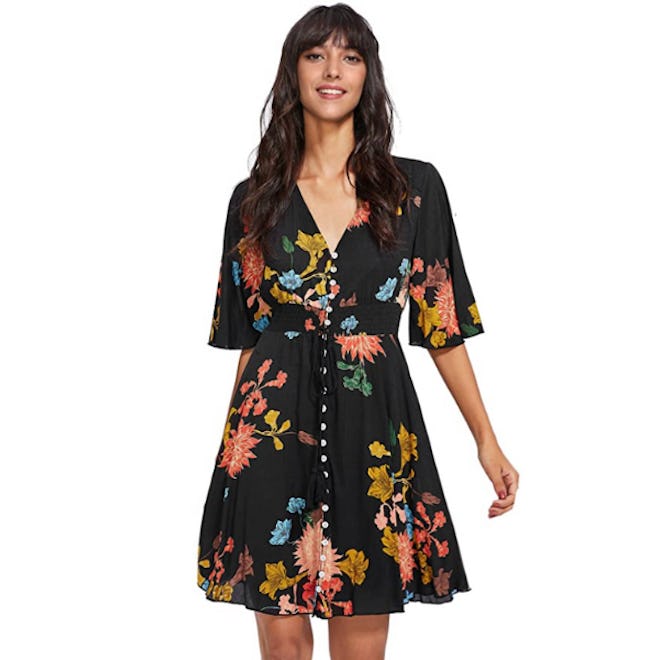 Milumia Button-Up Flowy Dress
