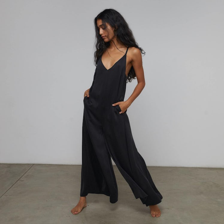 This black jumpsuit from LUNYA makes for an easy one-and-done outfit.