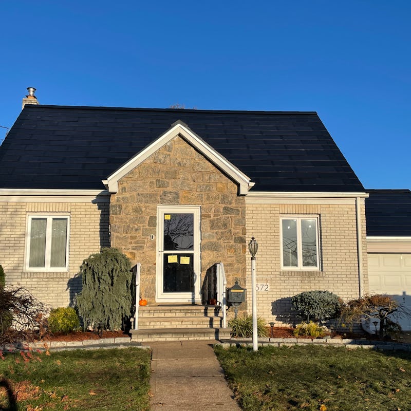 House with Tesla Solar Roof installed.