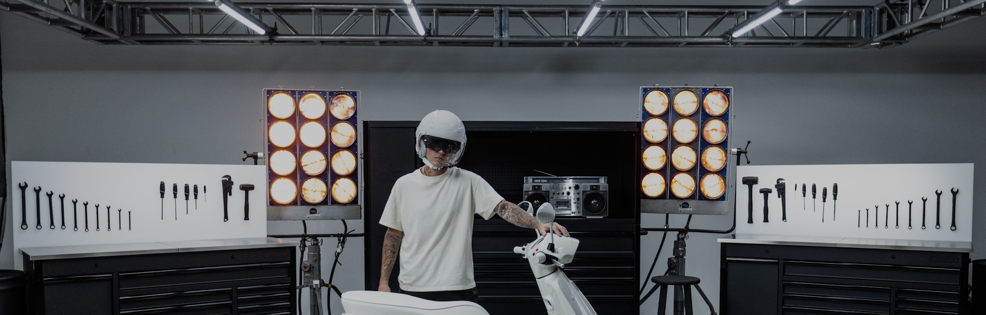 Justin Bieber x Vespa Sprint scooter