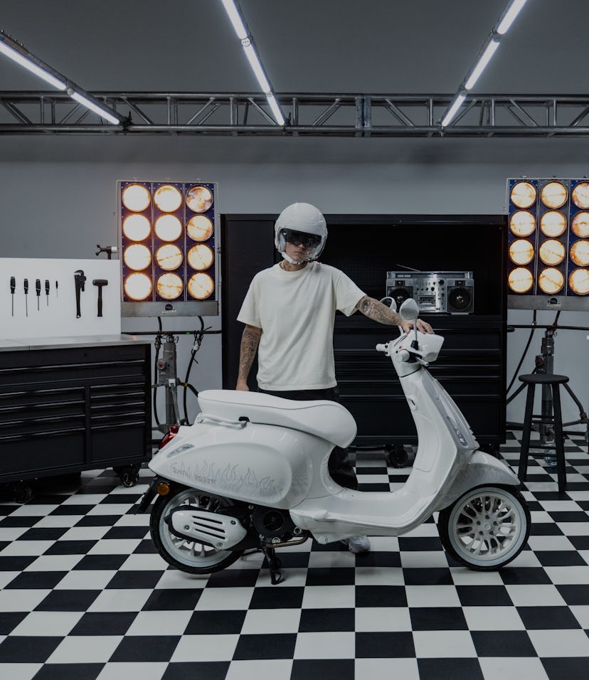 Justin Bieber x Vespa Sprint scooter
