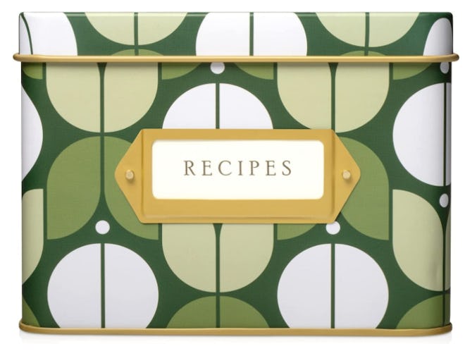 Decorative Recipe Tin makes a great Mother's Day gift for grandma