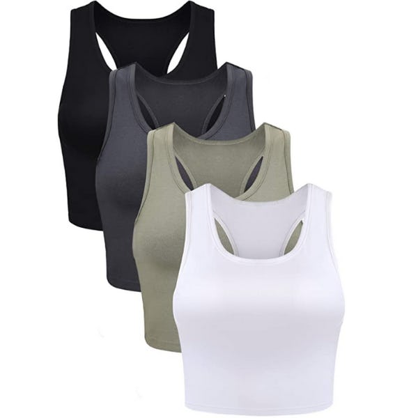 Boao Crop Tank Tops (4-Pack)