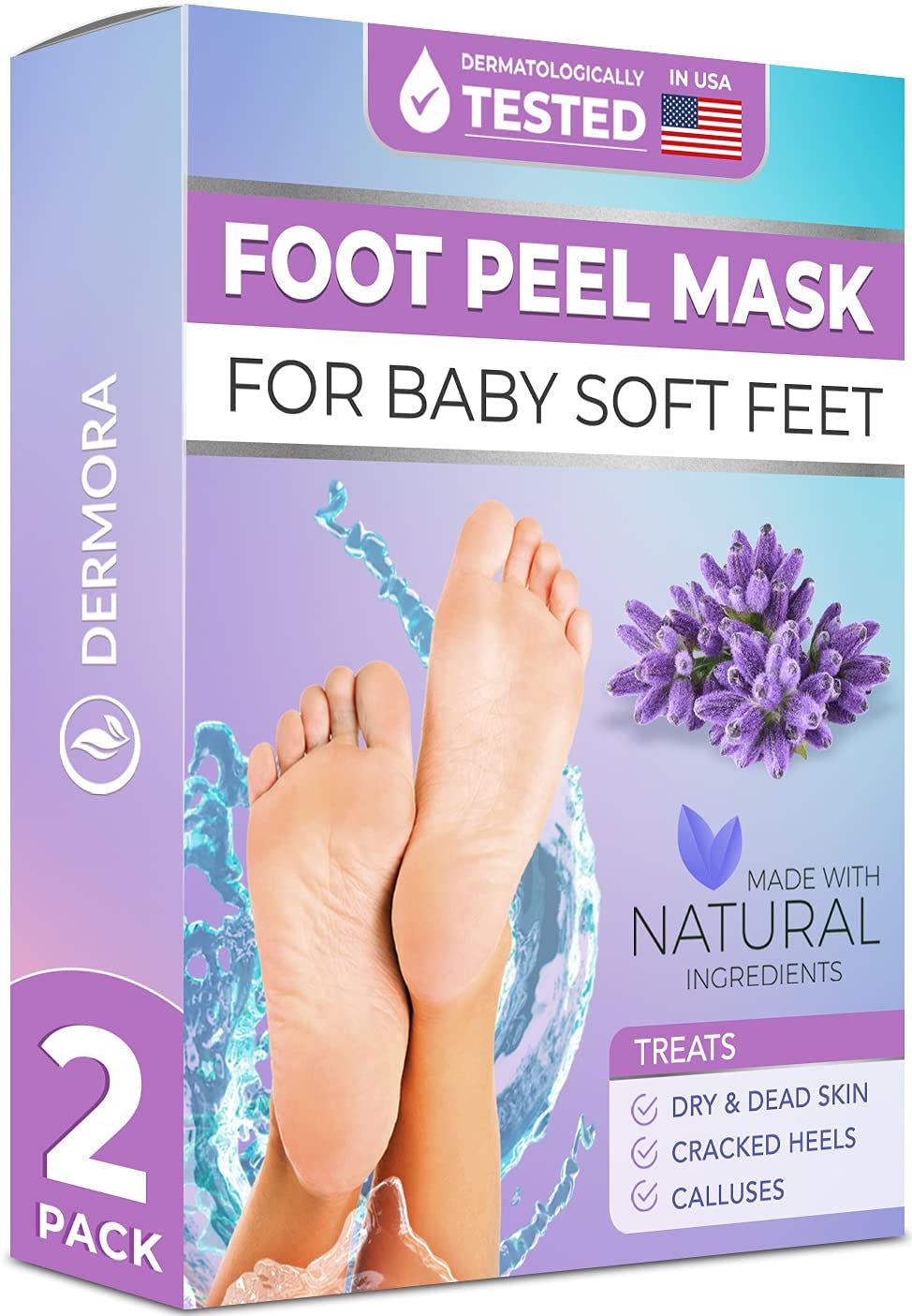 DERMORA Foot Peel Mask (2-Pack)