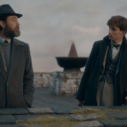 Jude Law and Eddie Redmayne in 'Fantastic Beasts: The Secrets of Dumbledore.'