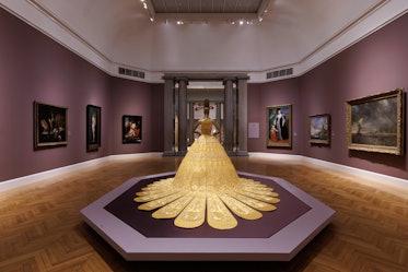 An installation view of “Guo Pei: Couture Fantasy” at the Legion of Honor. 
