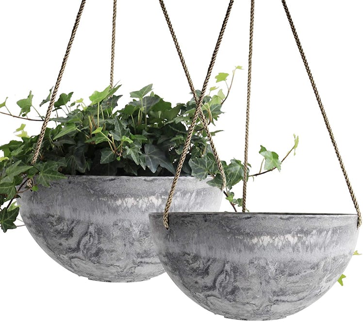 LA JOLIE MUSE Hanging Planter Flower Plant Pots - 10 Inch