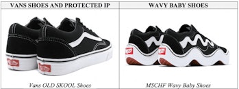 Vans MSCHF "Wavy Baby" Lawsuit comparison