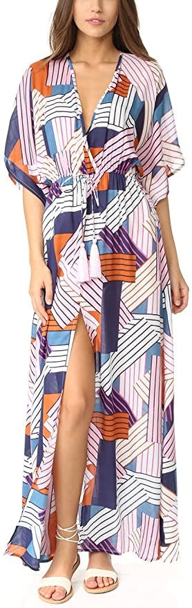 Bsubseach Turkish Long Kaftan Swimsuit Cover