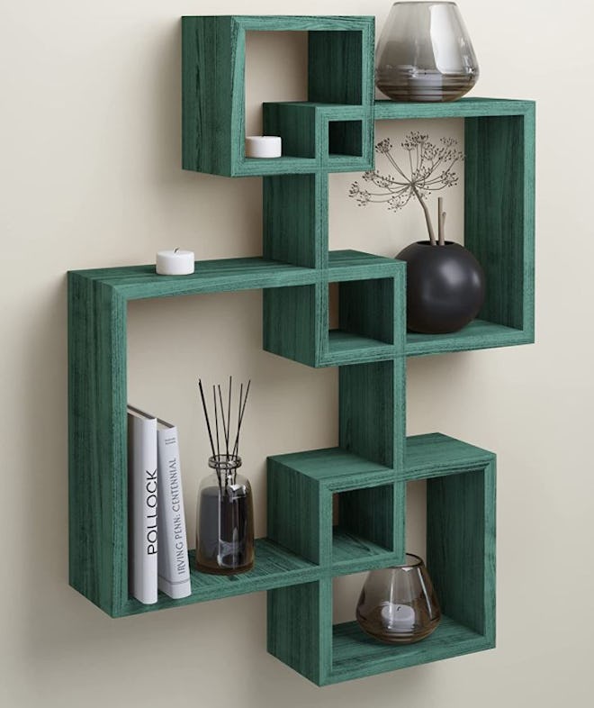Greenco 4-Cube Intersecting Shelves