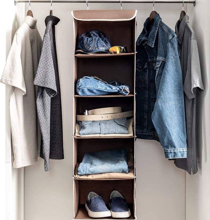 Zober 5-Shelf Hanging Closet Organizer