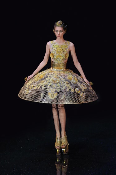 A gold look from Guo Pei’s 2018 Elysium collection