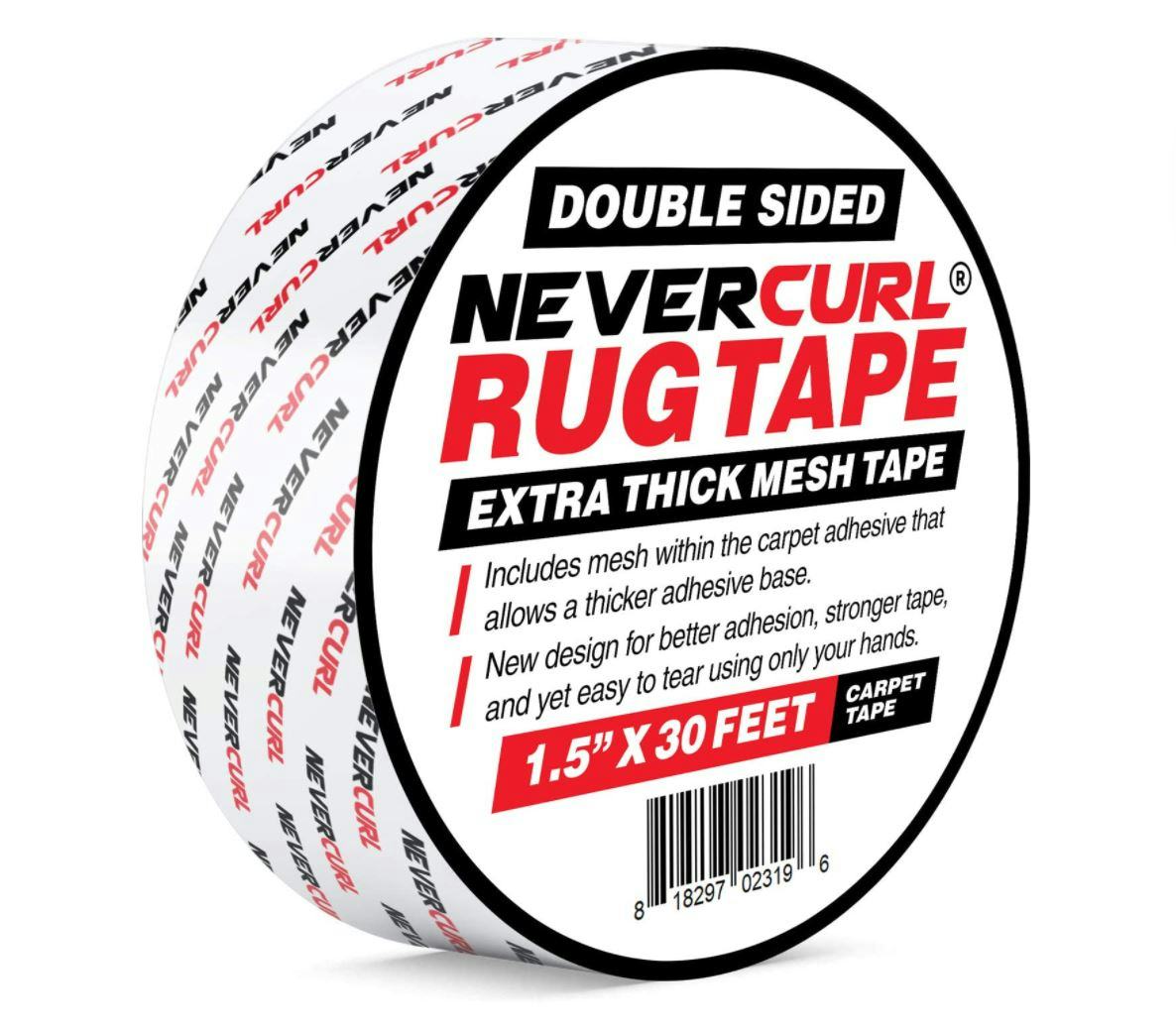 NeverCurl Double Sided Extra Thick Rug Tape