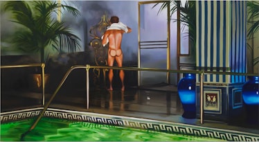 A Sam McKinniss painting of a naked Sebastian in Cruel Intentions