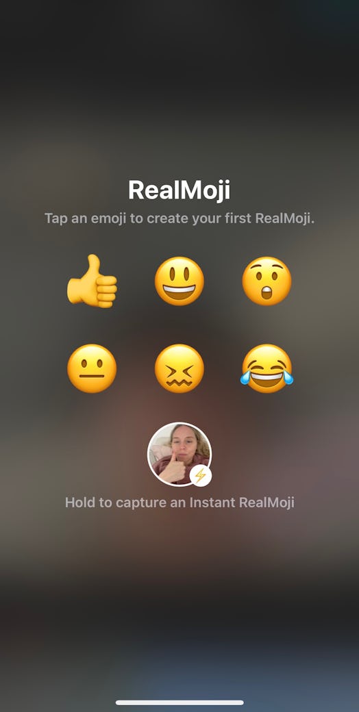Screenshot of how to send reaction emojis on BeReal