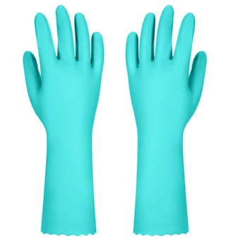 protect your nails with reusable dishwashing gloves