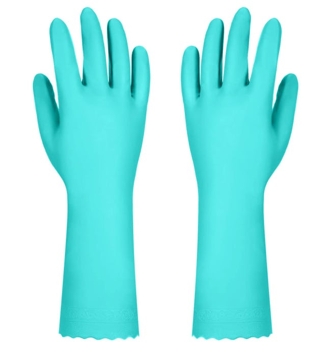 protect your nails with reusable dishwashing gloves