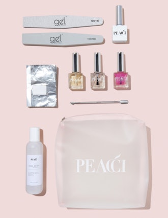 PEACCI's gel removal kit will help remove gel nails at home
