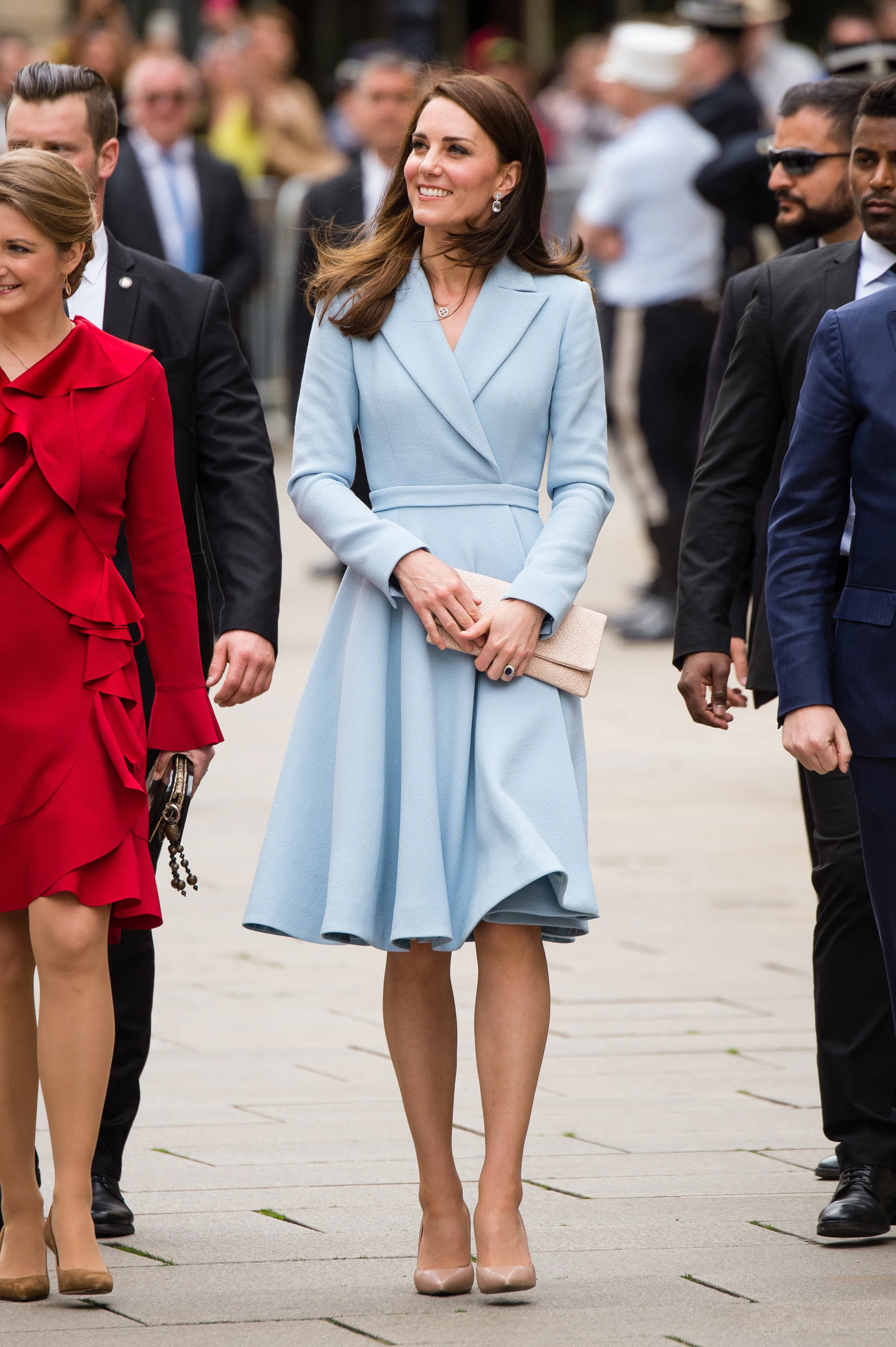 princess polly baby blue dress Kate Middleton's Blue Earrings Prove That Cornflower Is Trending main image 1
