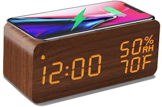 JALL Digital Alarm Clock with Wireless Charging