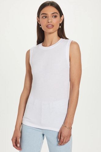 This GOLDIE tee is perfect for creating an all-white spring outfit.