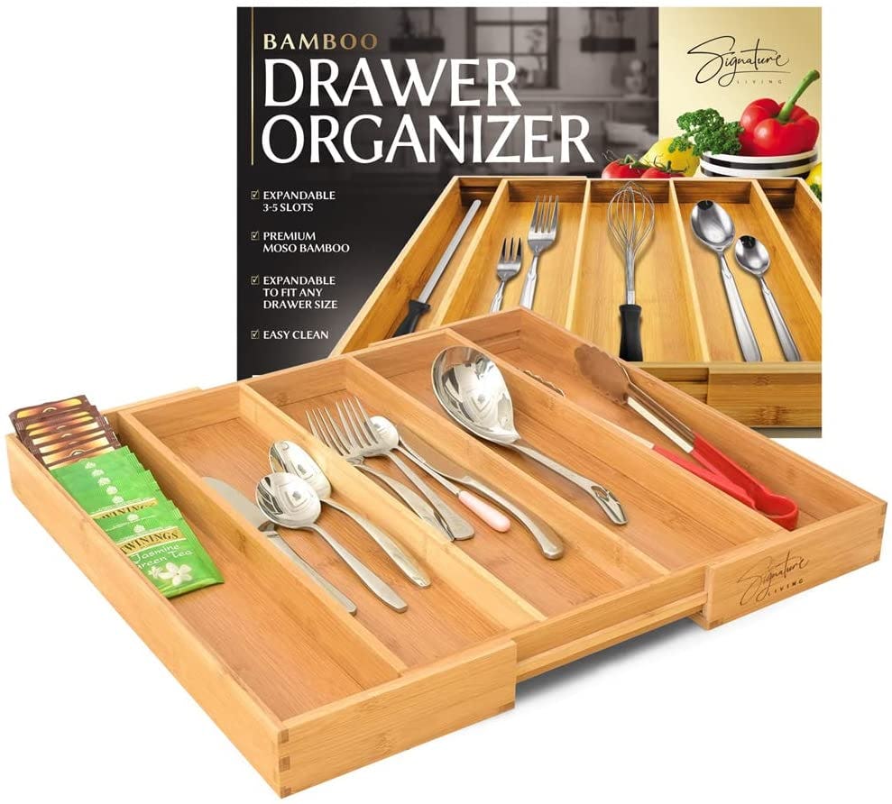 Signature Living Expandable Bamboo Organizer