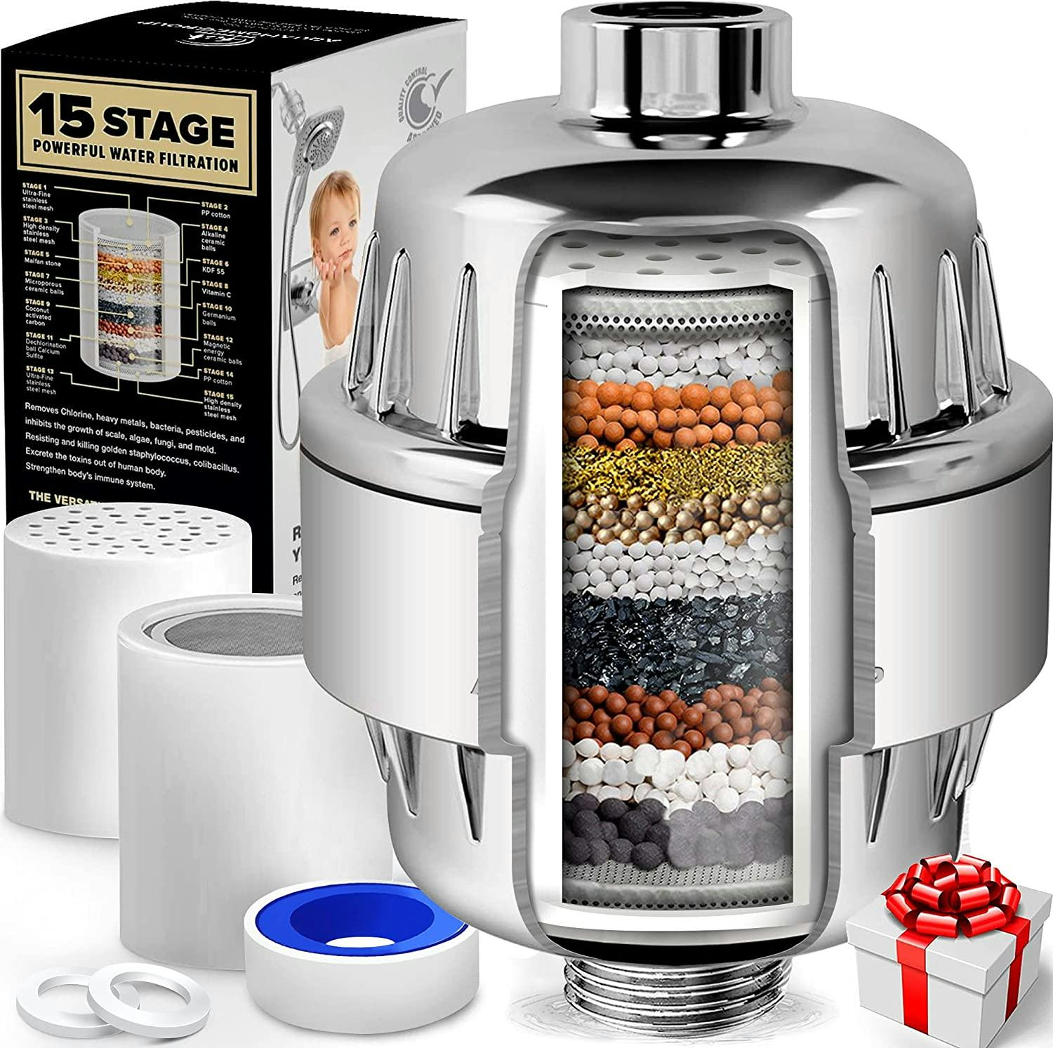 AquaHomeGroup 15-Stage Shower Filter