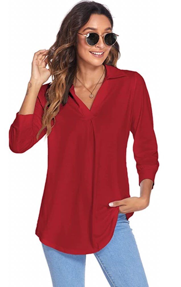 Newchoice Collared V-Neck Shirt