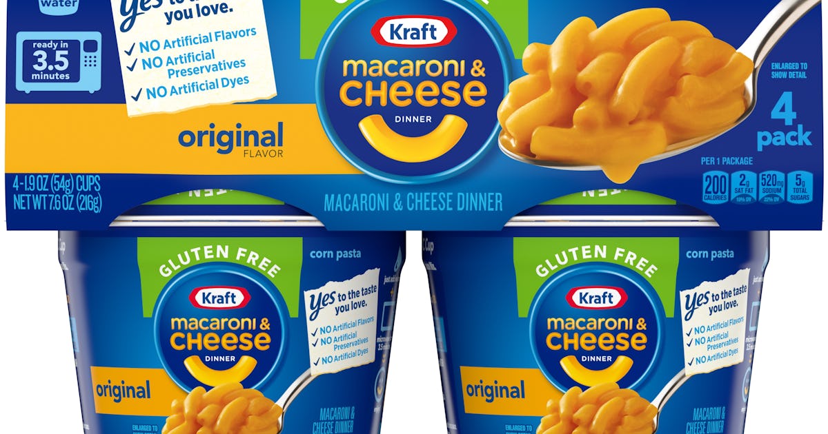 Kraft's New Microwavable Gluten-Free Mac & Cheese Cups Are A ...