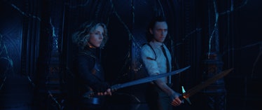 Sophia Di Martino and Tom Hiddleston in the Loki Season 1 finale