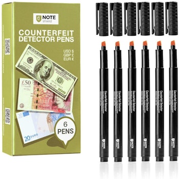 NoteShield Counterfeit Bill Detector Pen (6-Pack)