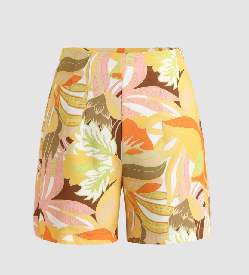 Tropical Flowers Mini Shorts