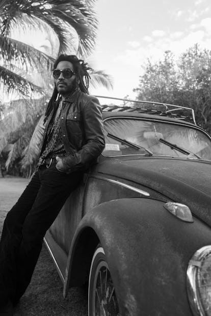 Portrait of Lenny Kravitz by Mia Ross for W Magazine.