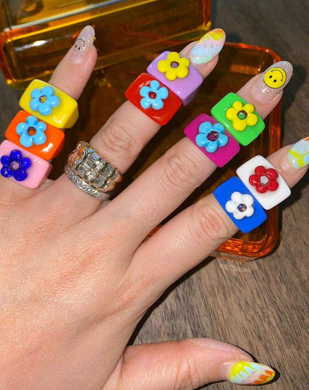 Mini Wildflower Pinky Promise Ring