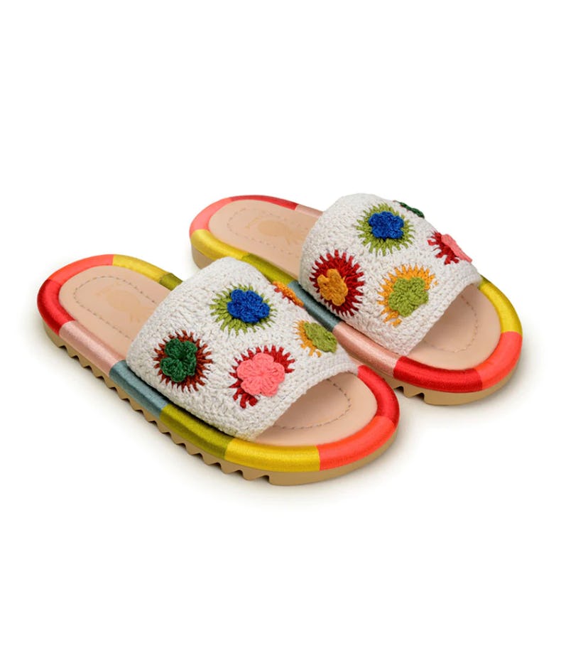 Sunset Crochet Slide Sandal