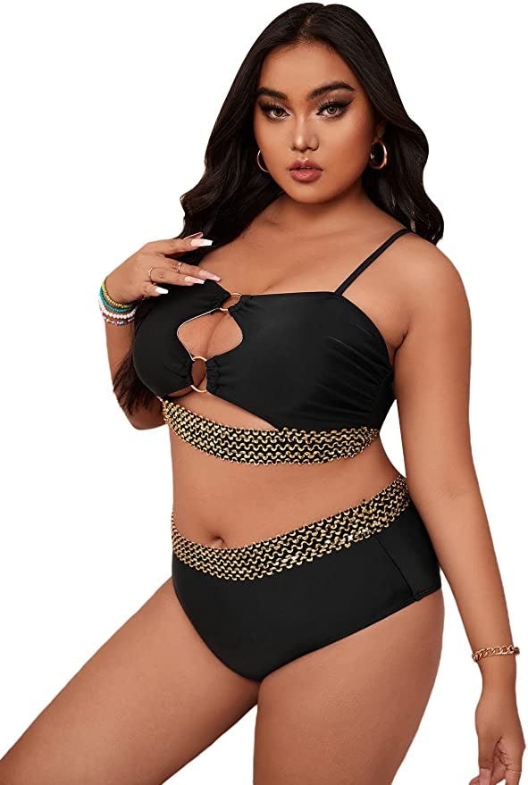 SheIn Women&rsquo;s Plus 2 Piece Swimsuit