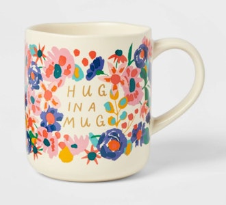 Target Stoneware hug in a mug floral pattern.