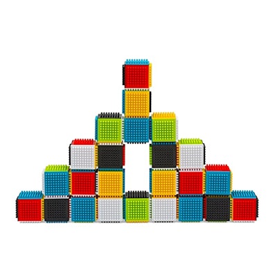These blocks are a great toy for 9-month-olds because they stick together more easily than tradition...