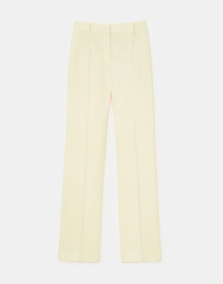 Recreate Julia Roberts' suit outfit with these pastel yellow pants from Lafayette 148 New York.