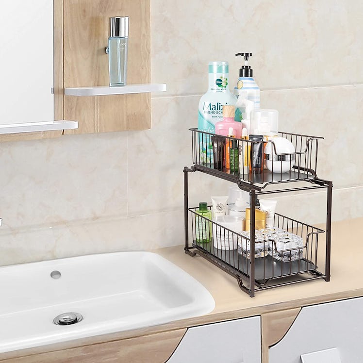 Simple Trending 2-Tier Stackable Under Sink Cabinet Organizer 