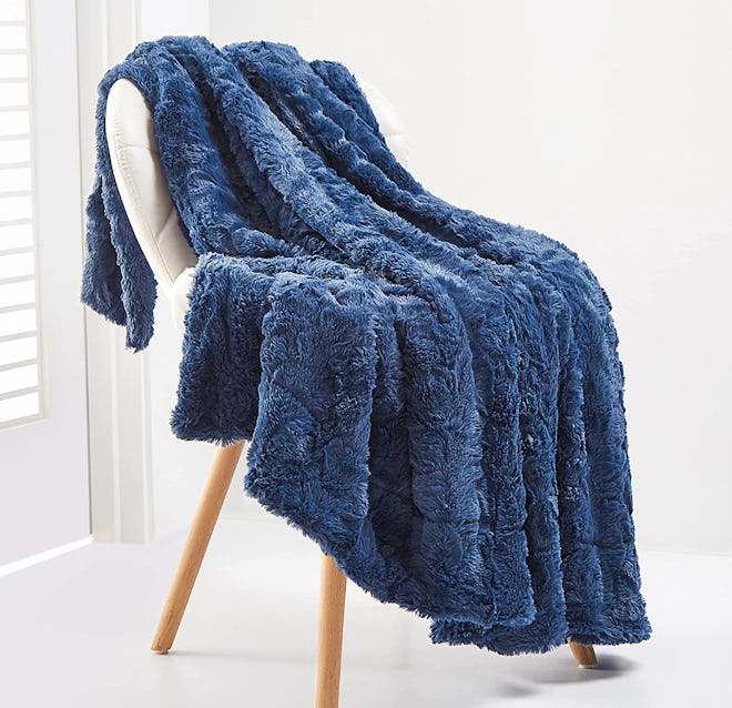 Modernly Basic Faux Fur Throw Blanket