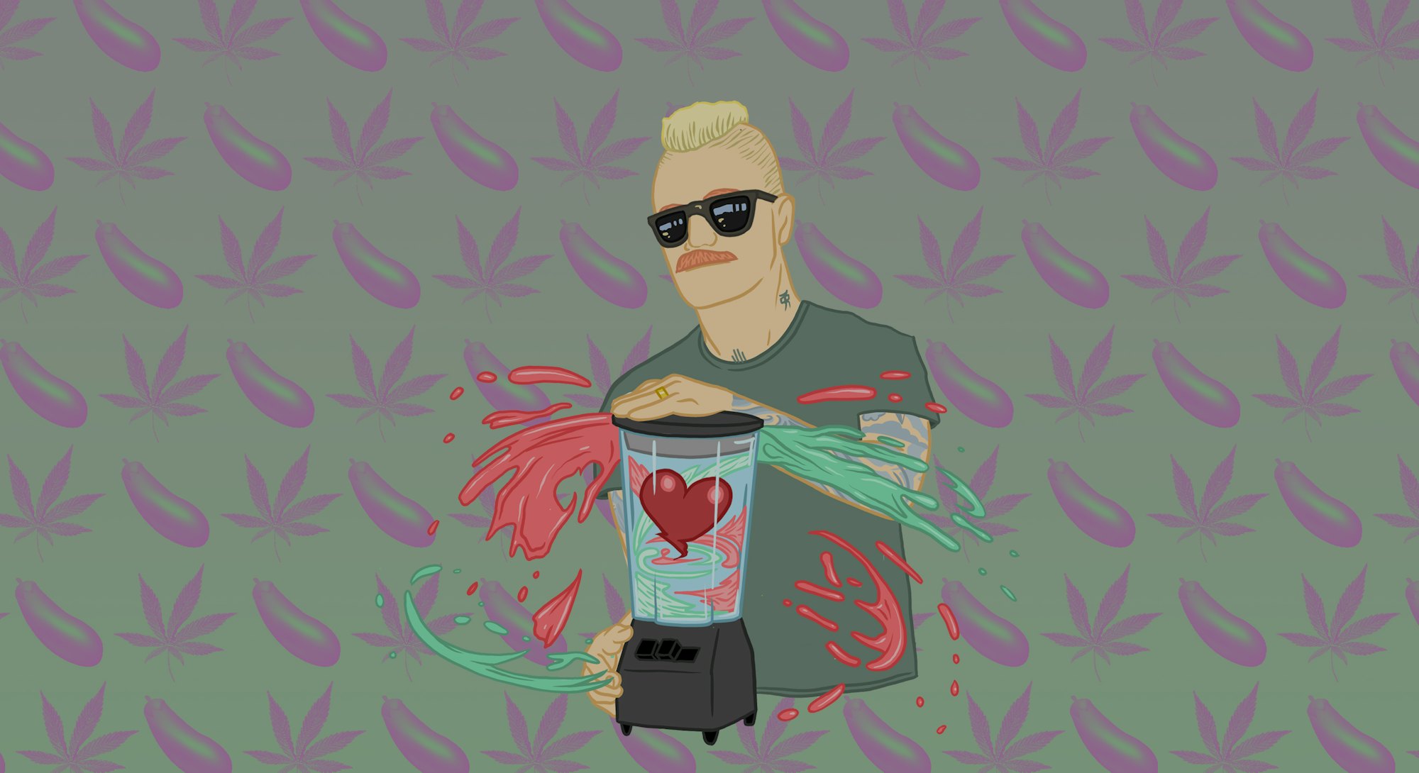 Illustration of Eve 6 frontman Max Collins