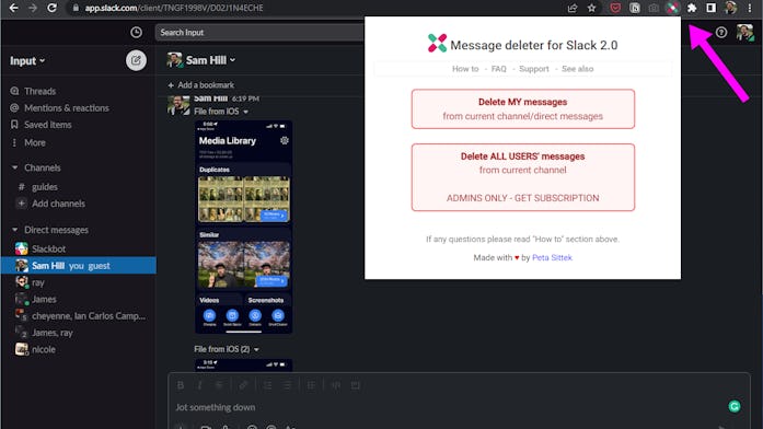 How to batch delete Slack messages with Message Deleter for Slack 2.0