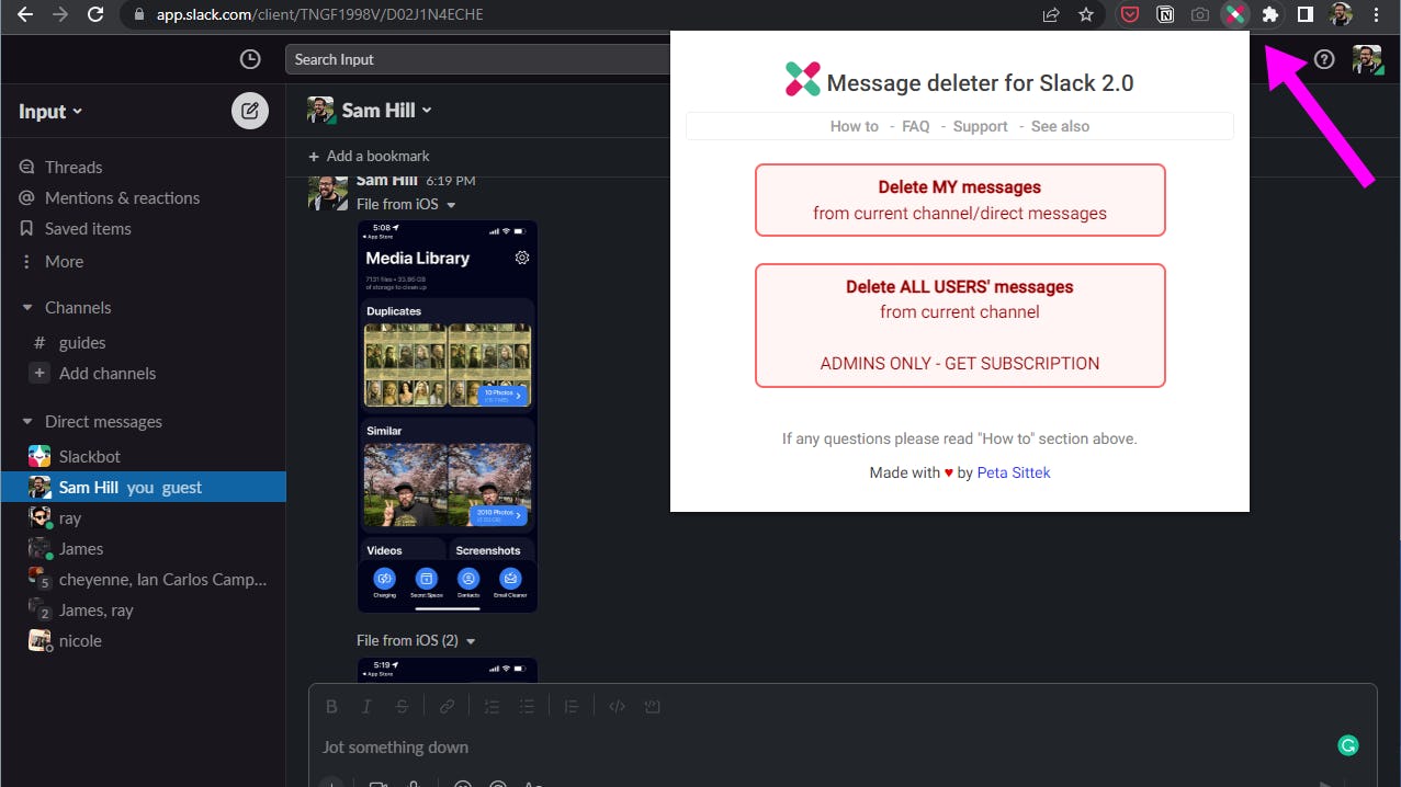 How to batch delete your Slack messages using Message Delete for Slack 2.0