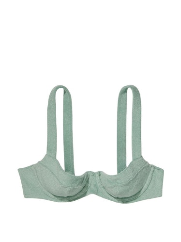 swimwear trends 2022 terry pale green bikini top