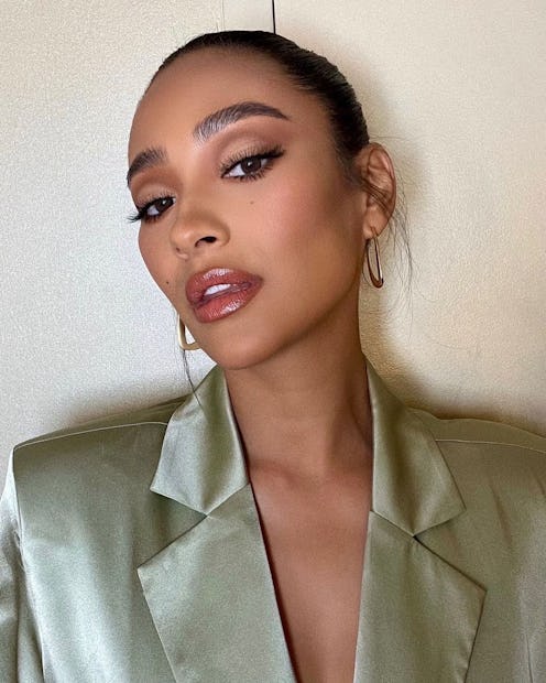 Shay Mitchell sports a soft but sculpted makeup look