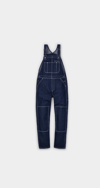 These dark blue overalls from Daily Paper will help you create a celebrity-approved spring outfit.