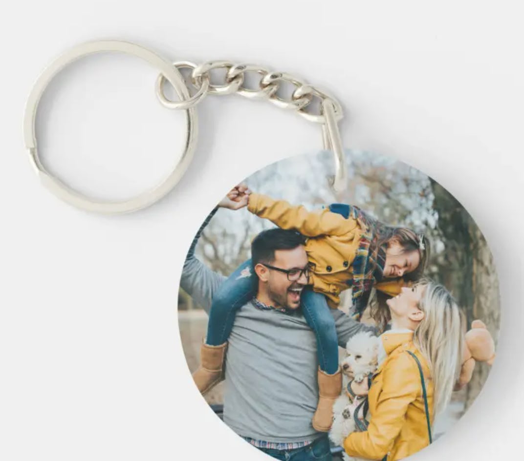 Personalized photo keychain