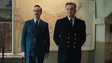 Matthew Macfadyen as Charles Cholmondeley and Colin Firth as Ewen Montagu in 'Operation Mincemeat'