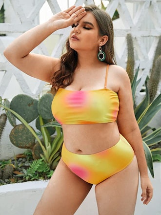 Romwe Women's Plus Size 3 Piece Bikini Set